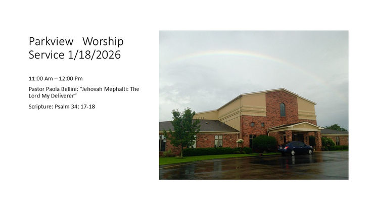 Parkview Worship Service 1/18/2026